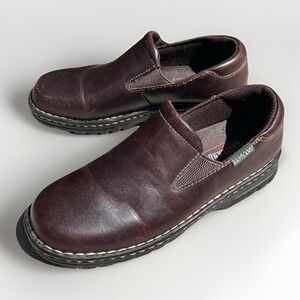 Eastland Newport Womens 10W Brown Leather Slip On Loafers‎ Clogs Shoes 3180